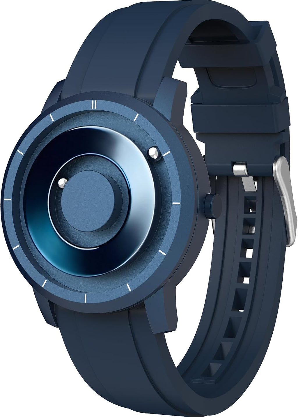 EUTOUR Reloj analógico de cuentas magnéticas, correa de acero inoxidable y diseño único de puntero, relojes magnéticos unisex, reloj magnético súper fuerte para hombre