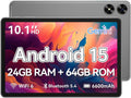 SHARECLOUD Tablet de 10.1 pulgadas, tableta Android 15 con funda