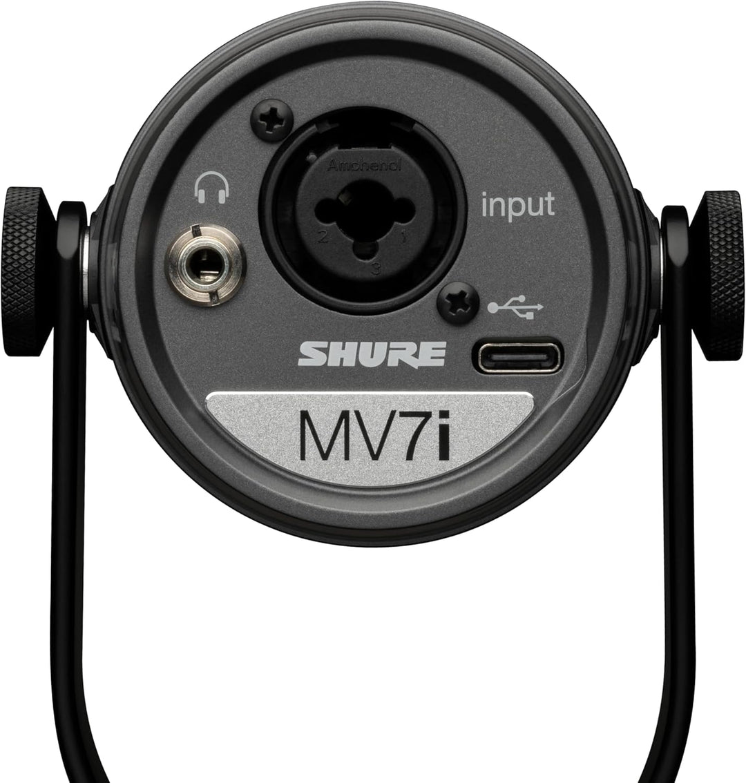 Shure MV7i - Micrófono inteligente - Micrófono USB-C y XLR para pod...