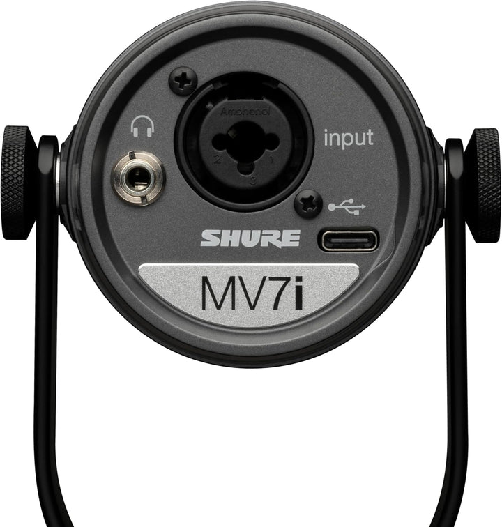 Shure MV7i - Micrófono inteligente - Micrófono USB-C y XLR para pod...