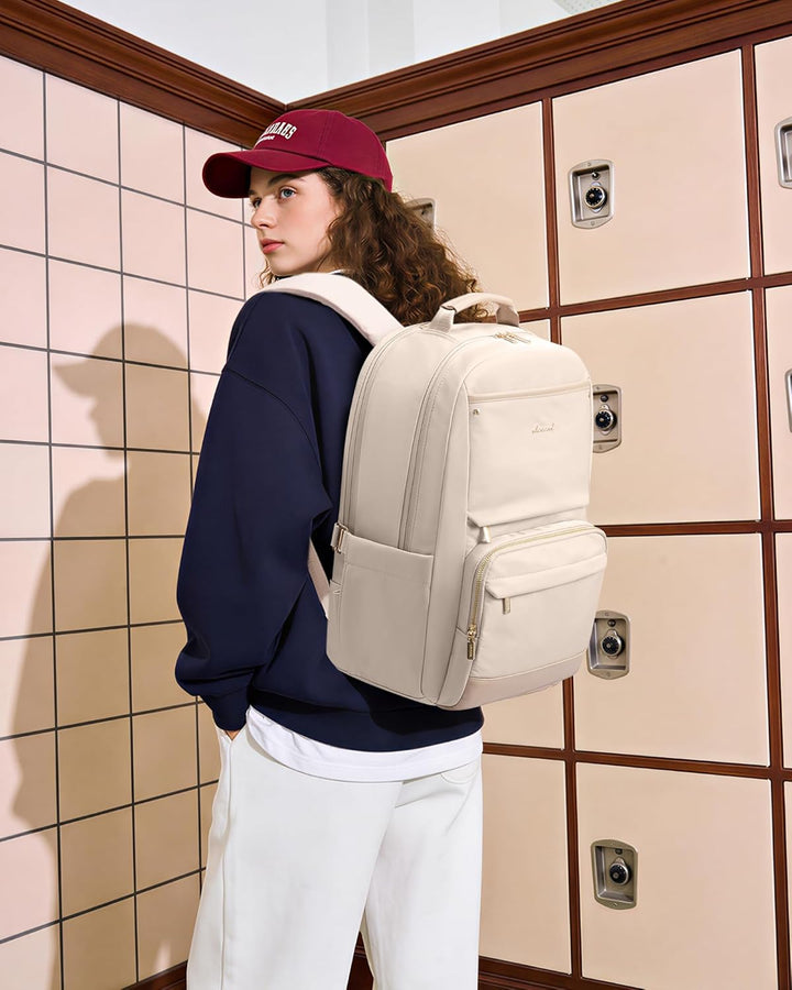 LOVEVOOK Mochila de viaje para mujer, Desnudo\/, 15,6 pulg., Mochil...