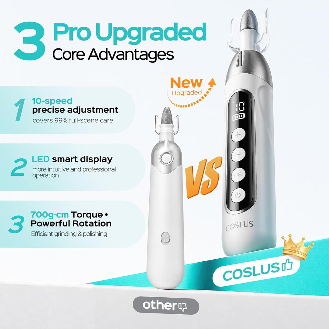 COSLUS C60 Kit de manicura profesional de pedicura: lima de uñas el...