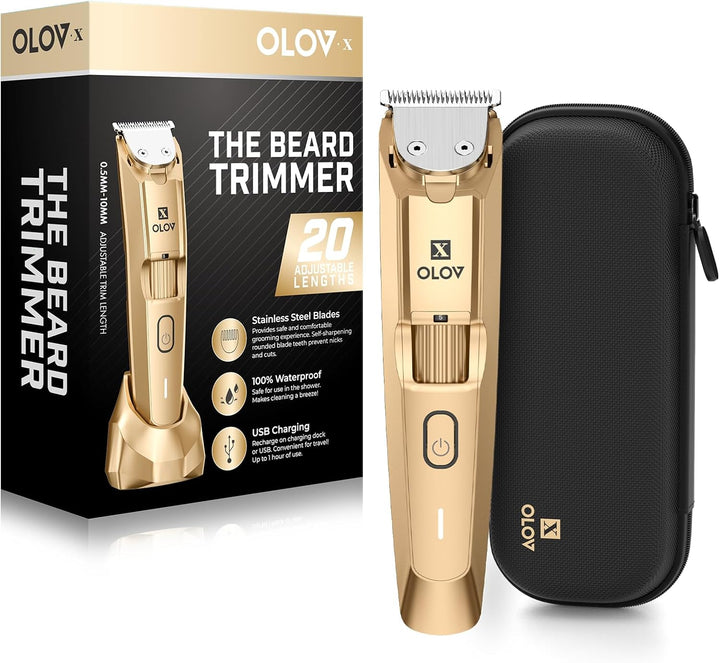 OLOV X Recortadora de barba para hombre - Recortador todo en uno co...