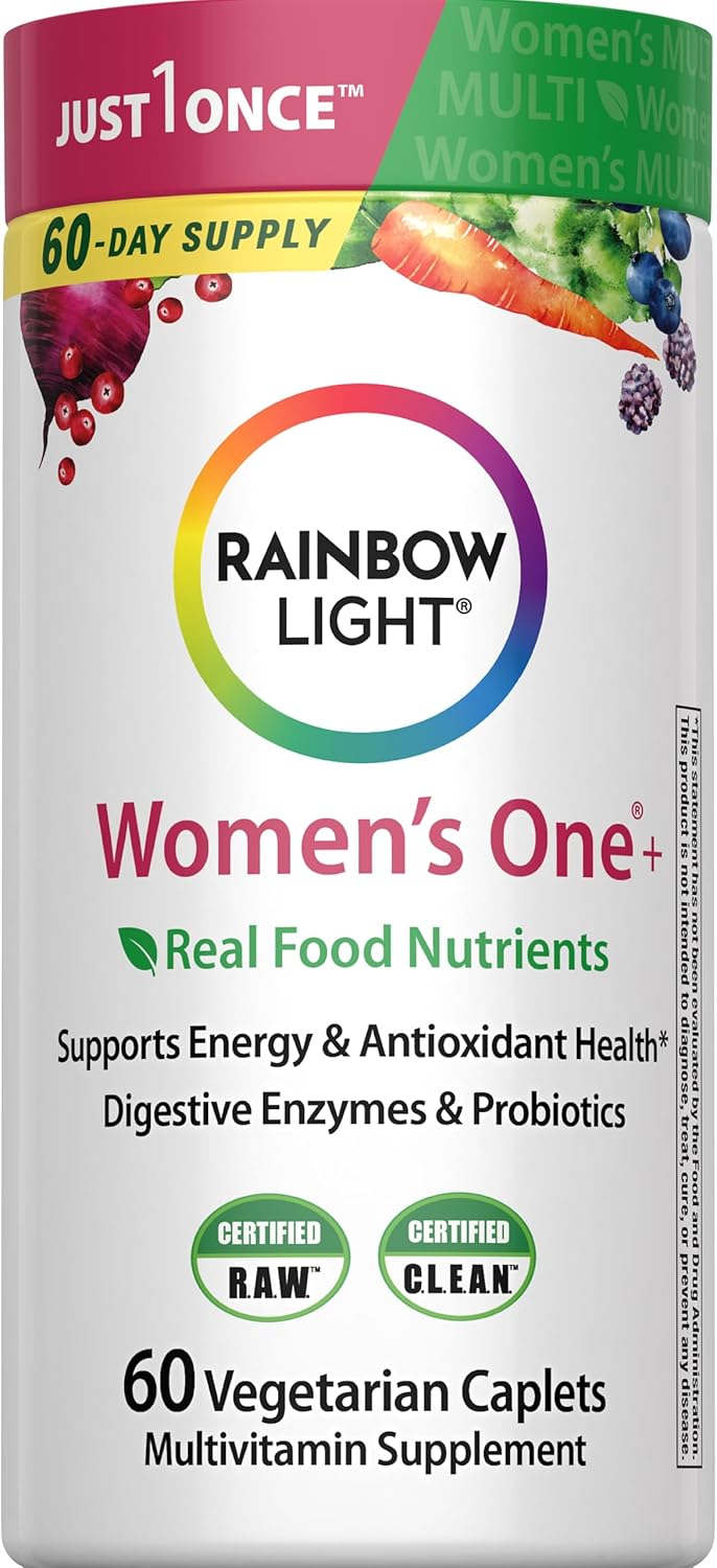 Rainbow Light Multivitamínico One + para mujer | 60 cápsulas, 60 unidades (1 paquete)