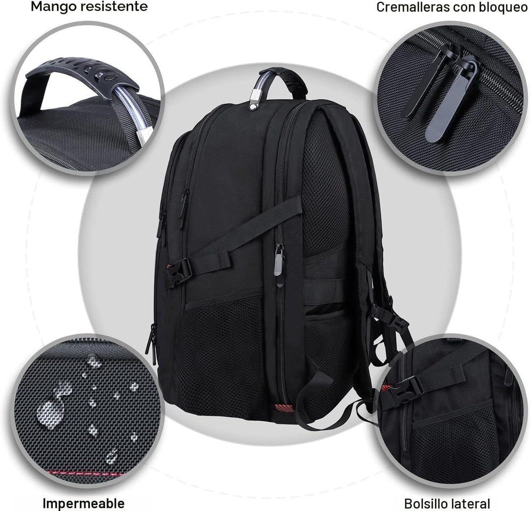 Mochila extra grande de viaje para portátil ANTERK, de 17.3 pulgada...