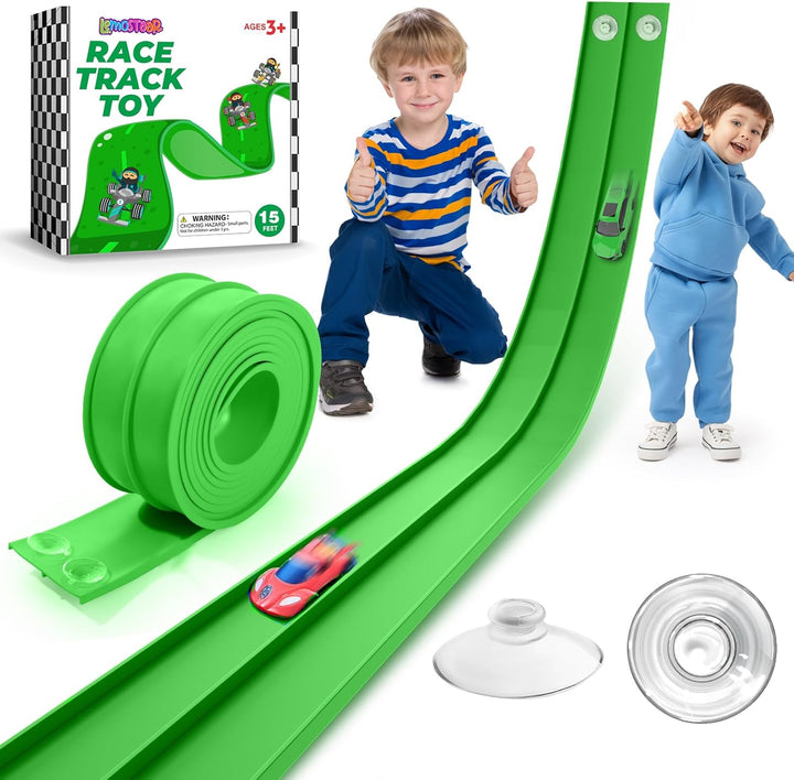 Juego de Pista de Carreras Flexible de 15 Pies, Set Inicial con Ven...