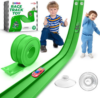 Juego de Pista de Carreras Flexible de 15 Pies, Set Inicial con Ven...