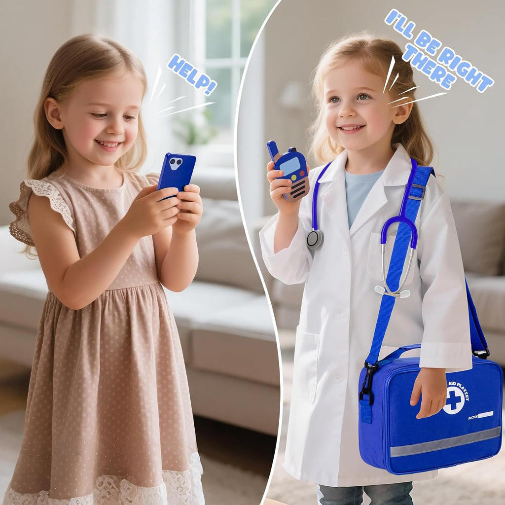 EFO SHM - Kit médico para niños a partir de 3 años, 35 piezas de juguetes de simulación