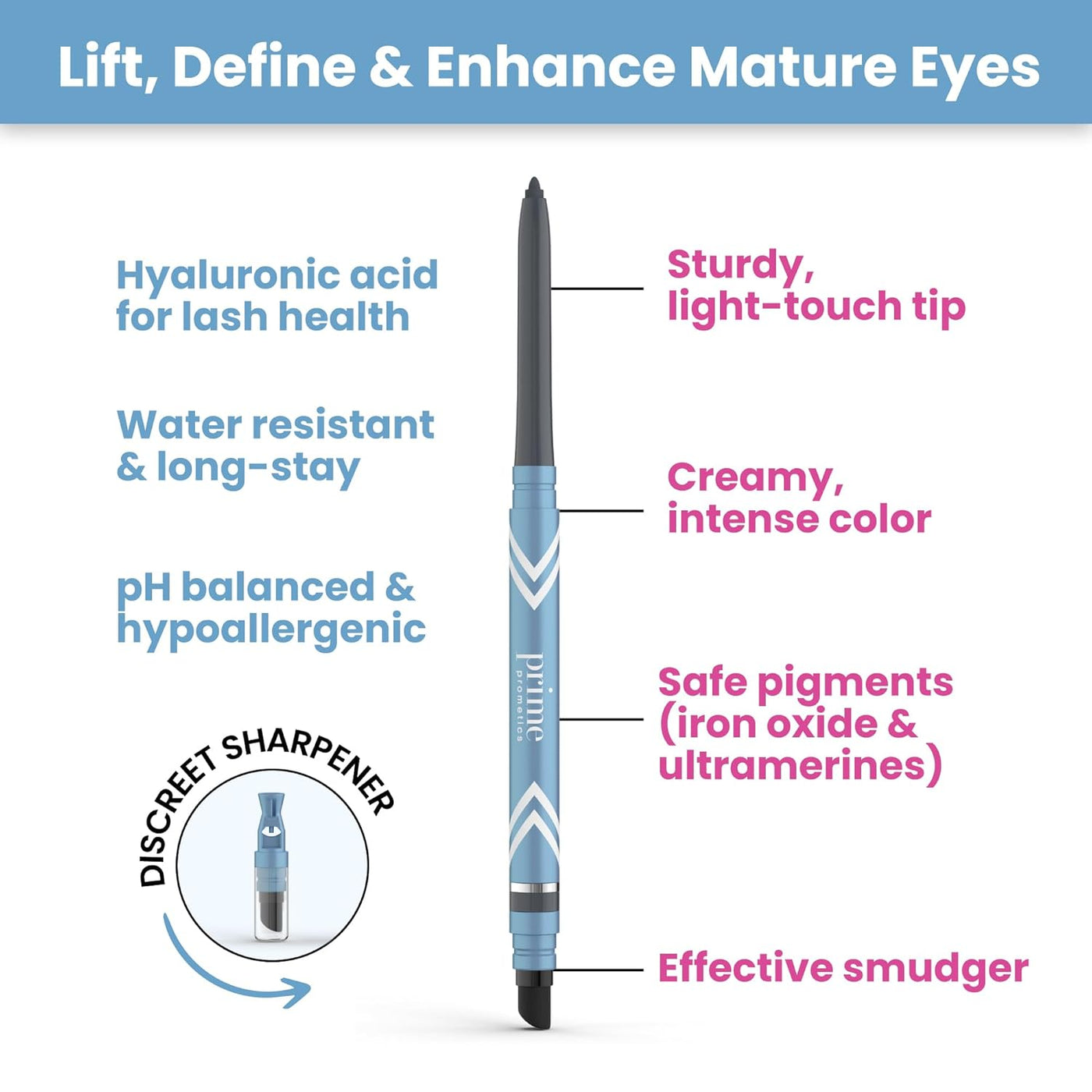 PRIME PROMETICS PrimeEyes Delineador de ojos deslizable para mujere...
