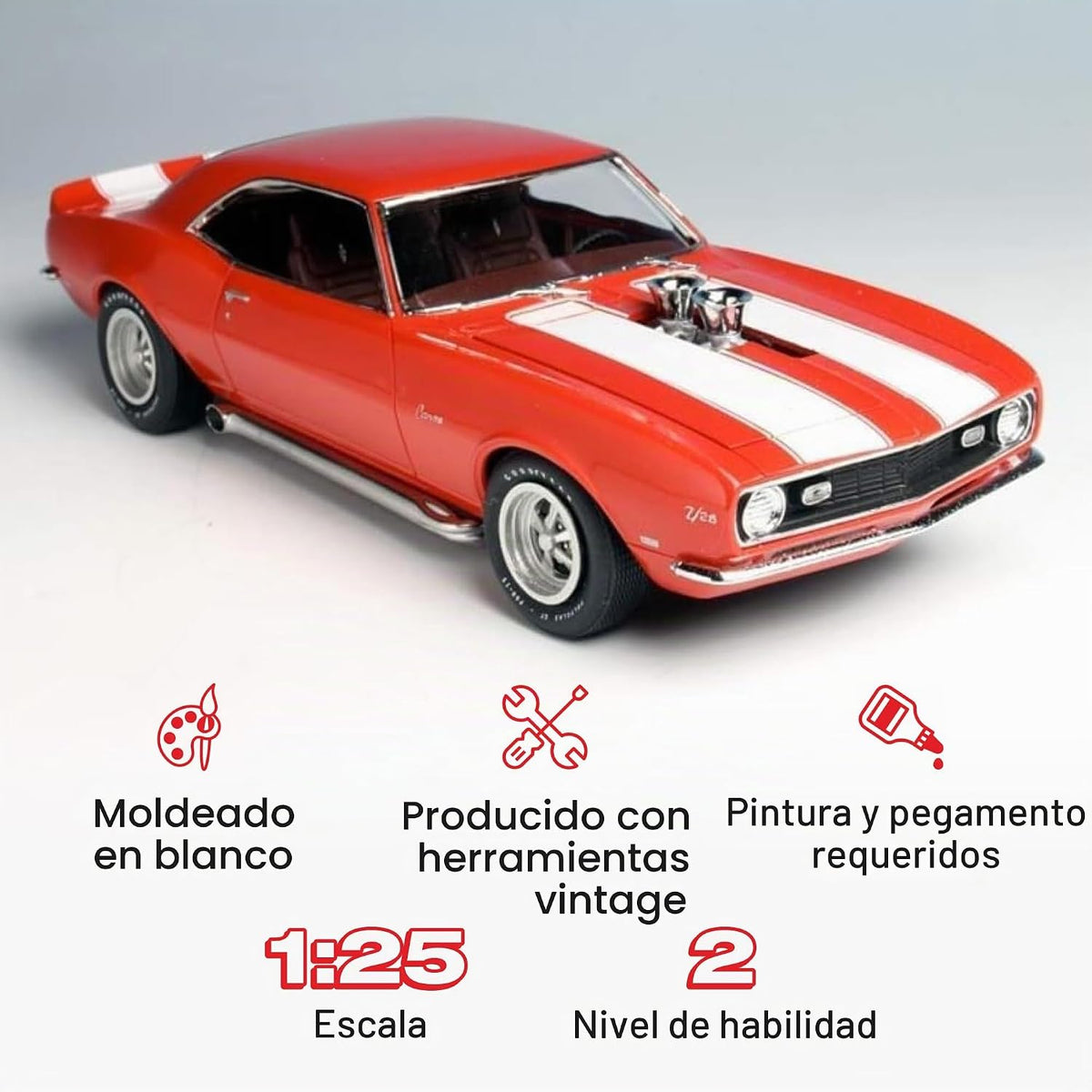 AMT 1968 Chevy Camaro Z/28 Kit de modelo a escala 1:25
