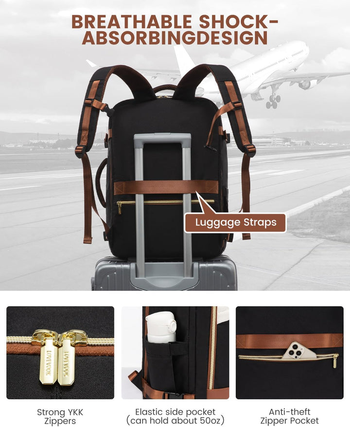 LOVEVOOK Mochila de viaje para mujer, mochila de transporte de 40 L...