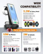 Cargador inalámbrico para Samsung, estación de carga Android 3 en 1