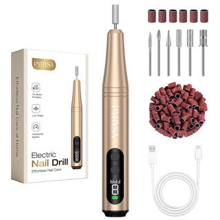 PYRYSA Taladro de uñas eléctrico inalámbrico, máquina profesional d...