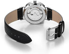 FEICE Relojes para hombre Bauhaus Design Reloj automático impermeable cristal de zafiro analógico relojes mecánicos para hombres mujeres unisex -FM201, Negro_d, Mecánico, reloj automático