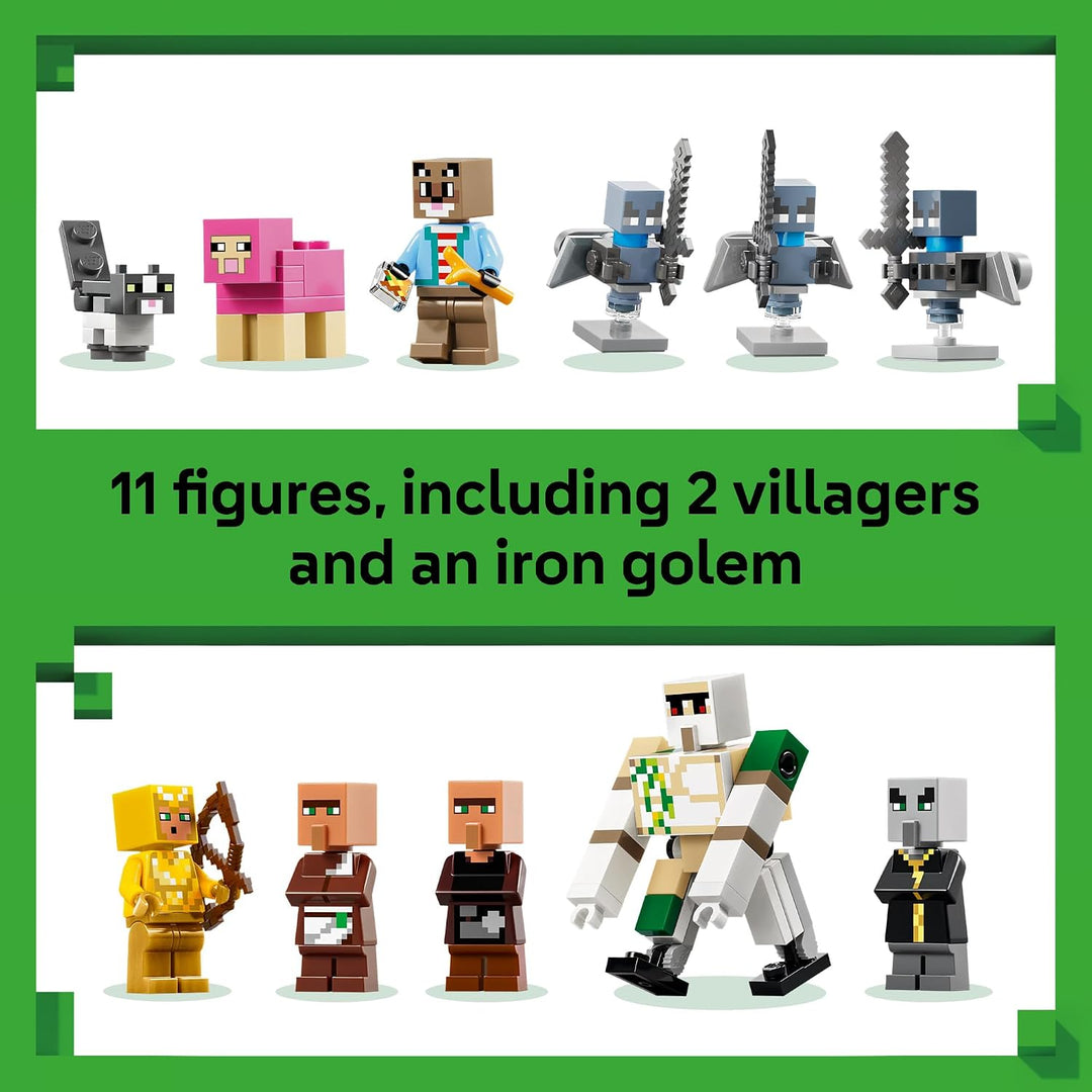 LEGO Minecraft Ataque a la aldea Evoker 21596 | Juguetes de constru...