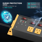Protector contra sobretensiones de filtrado EMI/RFI, interruptores