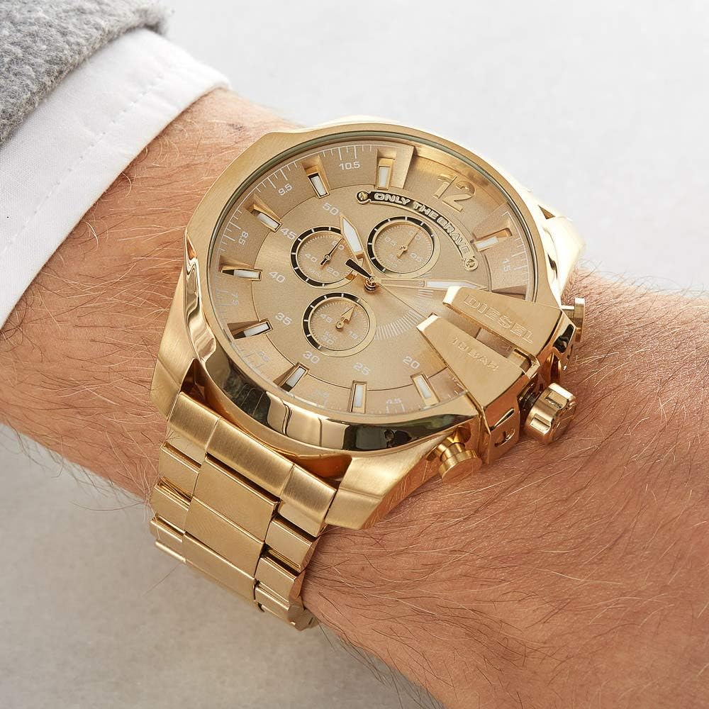 Diesel Mega Chief Reloj de acero inoxidable para hombre con movimiento analógico o digital
