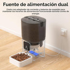 PAPIFEED Comedero automático para gatos con aplicación, alimentador automático WiFi para gatos, dispensador de alimentos para gatos de alimentación lenta de 6 litros para alimentos secos