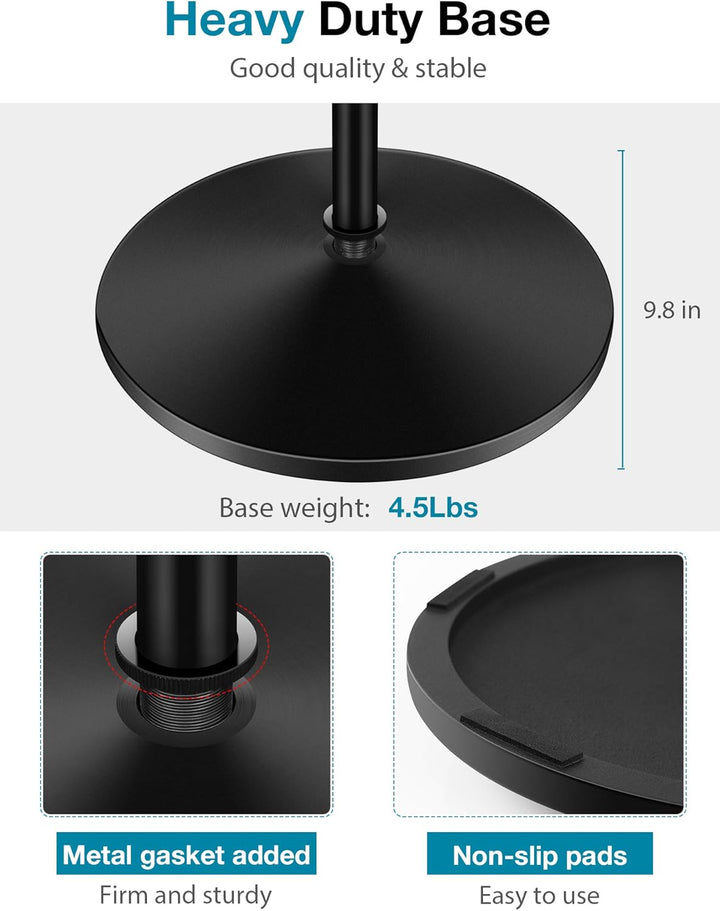 InnoGear Soporte de micrófono, paquete de 2 soportes de micrófono d...