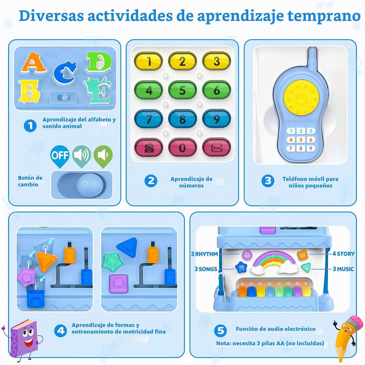 Toddler Learning Toys para 1-2 Year Old Boy Gifts, 12-en-1 Musical House