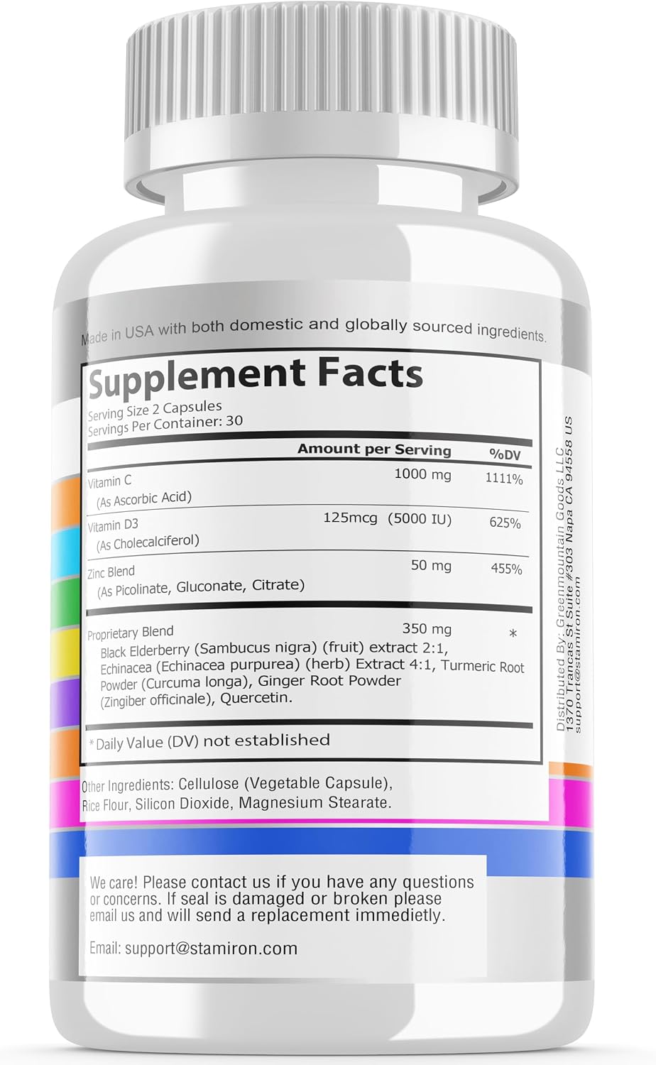 Apoyo inmunológico 8 en 1 con quercetina, zinc 50mg, vitamina C 100...