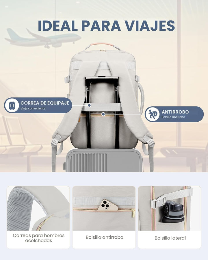 LOVEVOOK Mochila de viaje para mujeres y hombres, 40L, aprobada por...
