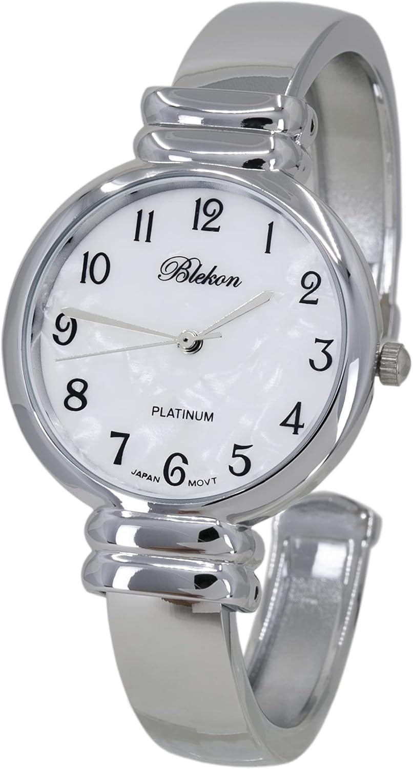 Reloj de pulsera original de madreperla para mujer con caja de 31mm, movimiento de cuarzo japonés, estilo broche, reloj de pulsera de metal con bisagra para damas..