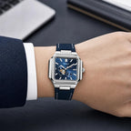Reloj Automático Mecánico para Hombre, Relojes de Pulsera para Hombre, Diseño Cuadrado, Moda