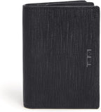 TUMI - Estuche para tarjetas Nassau con refuerzo - Cartera para hombre y mujer - Con ventana de identificación - Material de piel de napa