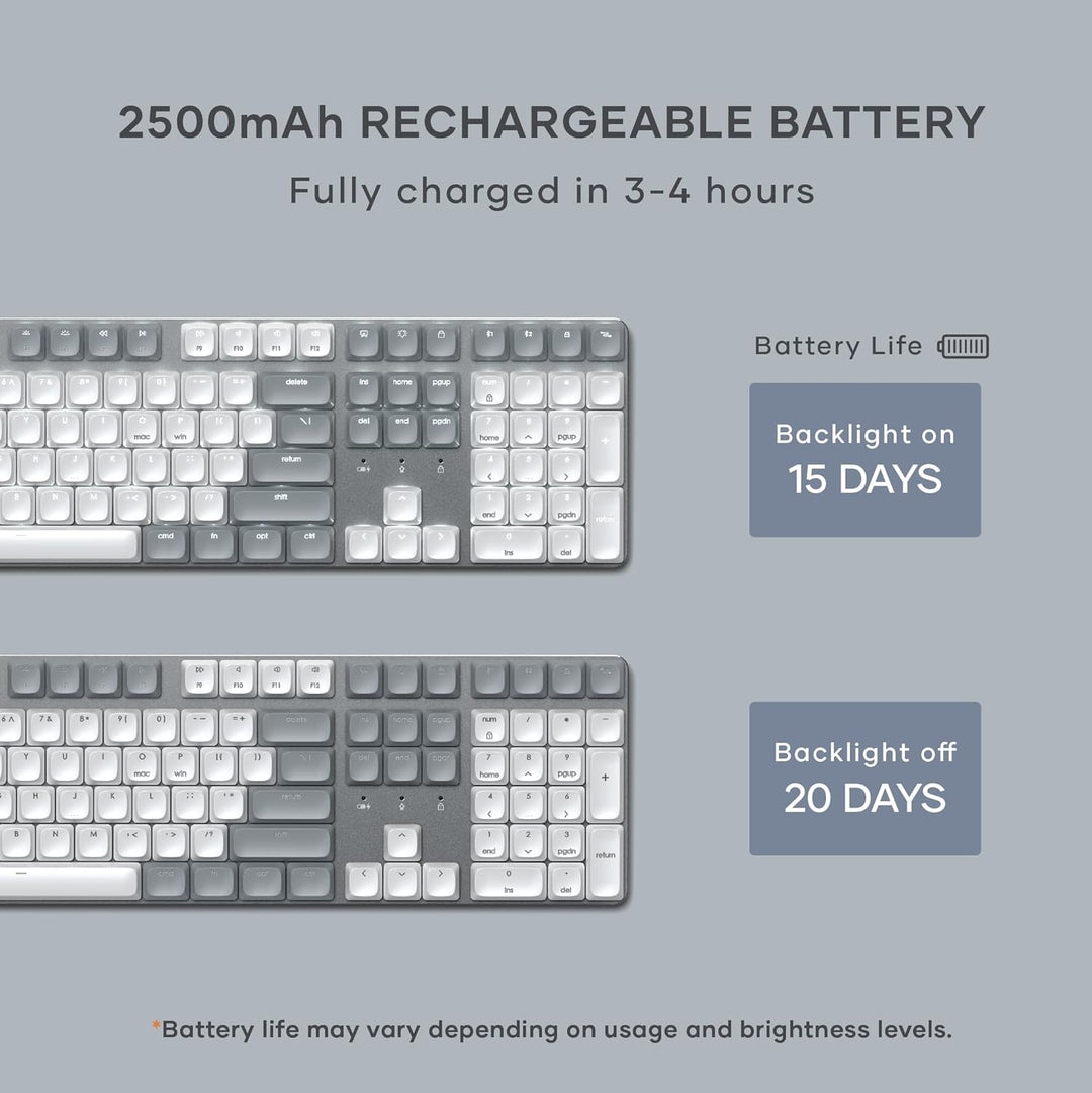 Satechi SM3 - Teclado mecánico para Mac y Windows, 108 teclas de ta...