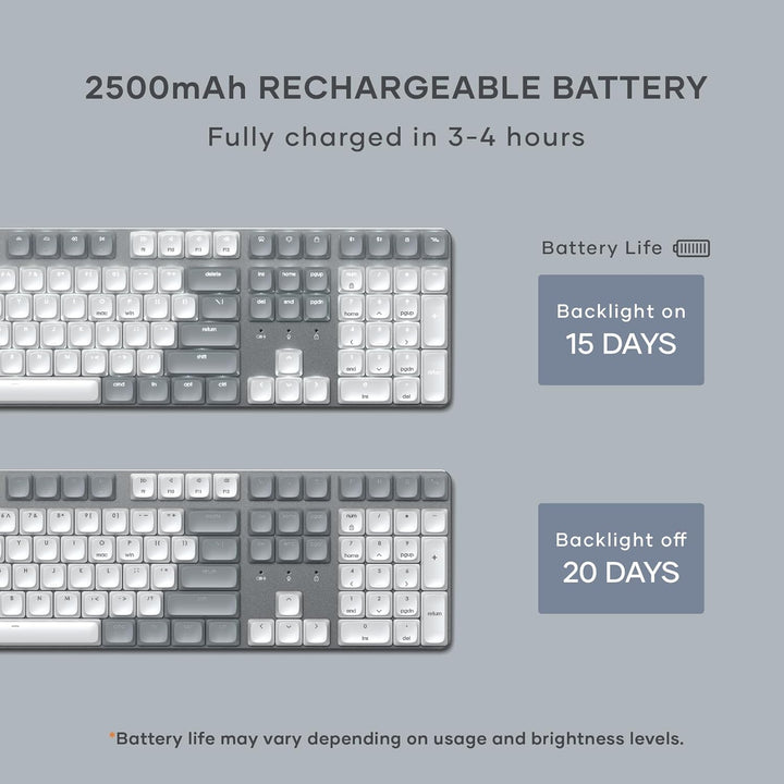Satechi SM3 - Teclado mecánico para Mac y Windows, 108 teclas de ta...
