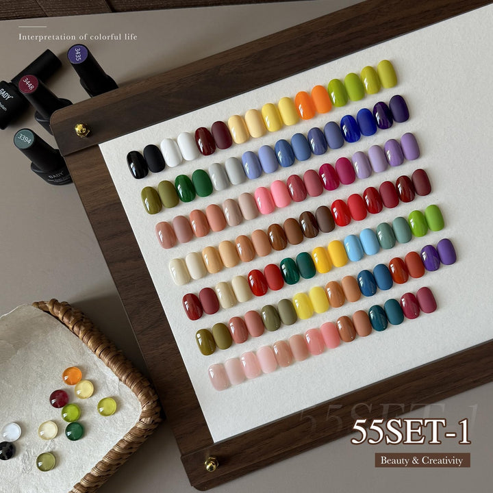 GAOY Juego de 60 esmaltes de uñas de gel, 55 colores para todas las...