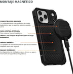 Rokform - Carcasa resistente para iPhone 17 Pro Max, magnética + RokLock (negro)