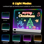 Tablero de dibujo LED con 13 efectos de luz, 16 pulgadas, recargable, para garabatos LED, con colores, tableta de dibujo con luz de neón, regalos para niños, ideas de regalo de Pascua