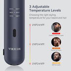 VIKICON Mini alisador de barba y cabello, plancha tipo lápiz inalámbrica