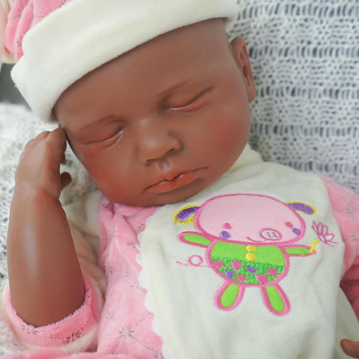 Muñeca Reborn de silicona de cuerpo completo para niña, de 18.5 pul...