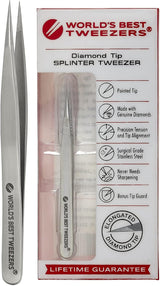 World's Best Tweezers Pinzas de punta de diamante para uso prof...