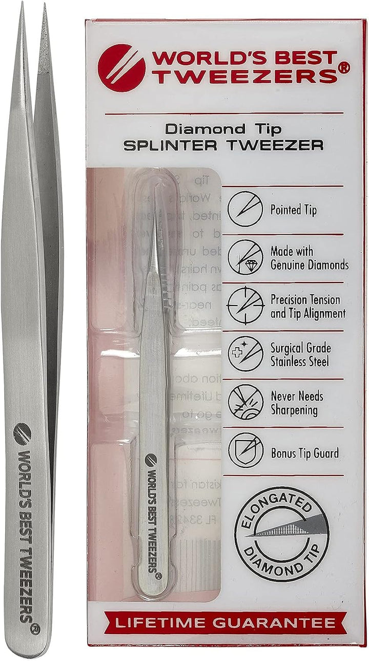 World's Best Tweezers Pinzas de punta de diamante para uso prof...
