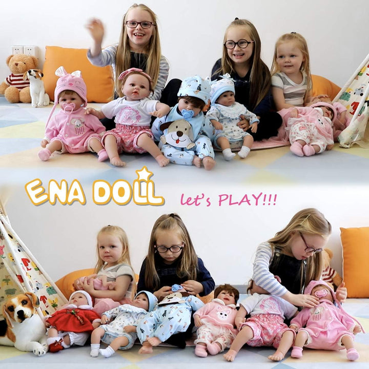ENADOLL - Muñeca Reborn realista de bebé, de vinilo de silicona, ro...