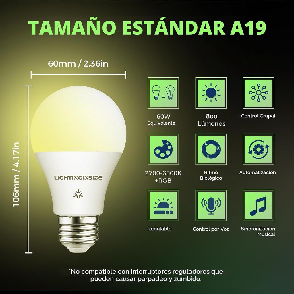 Matter - Bombillas inteligentes, bombilla que cambia de