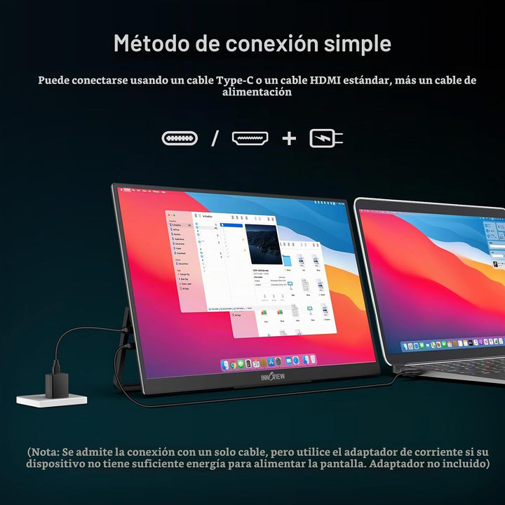 InnoView Monitor portátil de 16 pulgadas 144Hz USB-C, 120Hz HDMI, m...