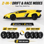 YESHIN 1:24 Lamborghini Coche De Juguete Amarillo, RC Drift Car Lamborghini