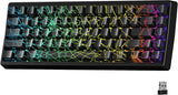 HITIME XVX M67 - Teclado inalámbrico al 60% por ciento, QMK\/VIA Bl...