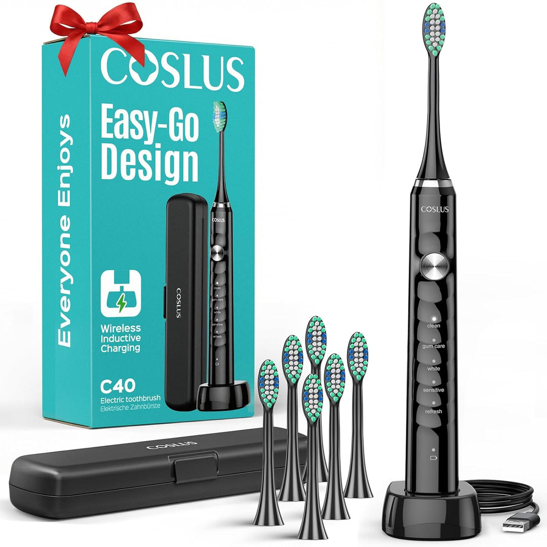 Cepillo de dientes eléctrico sónico COSLUS C40 para adultos, 47000V...
