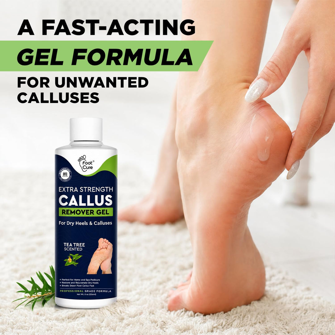 Removedor de callos para pies con gel extra fuerte y juego de piedr...