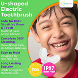 Trueocity Cepillo de Dientes Eléctrico Automático en Forma de U par...