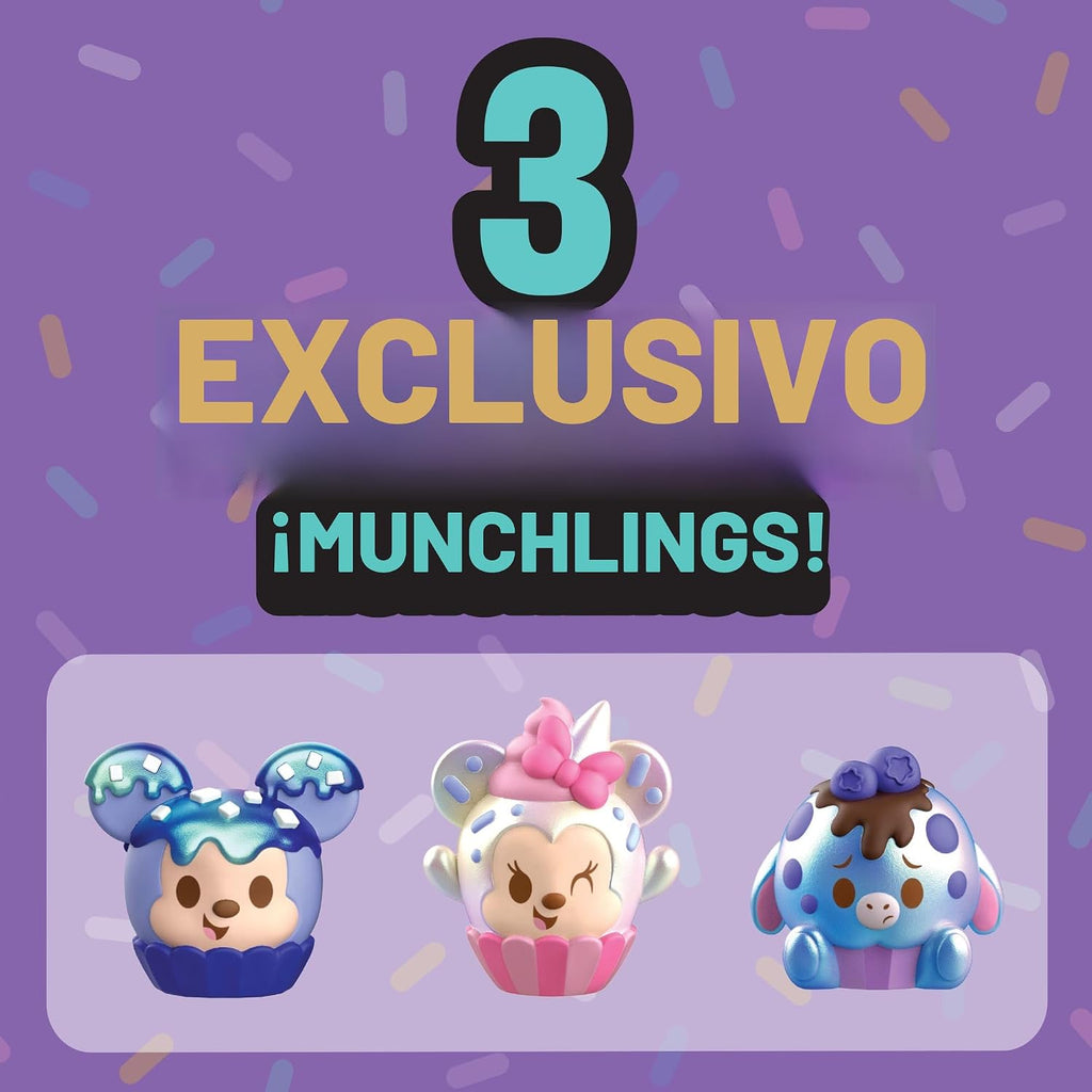 Disney Munchlings Mini Munch Bakery, 25-piece Color Change Figure Playset, 1-inch Collectible Scented Figurines, Kids Toys para Ages 3 Up by Just Play