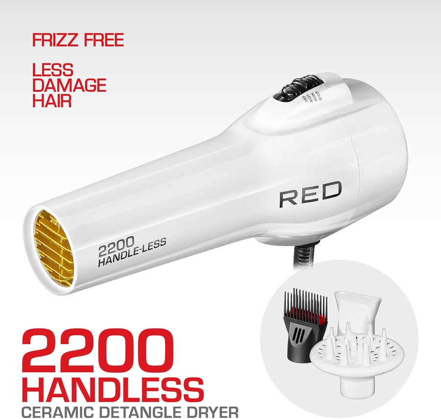 Secador de pelo sin mango Red by KISS 2200 W de cerámica y turmalin...