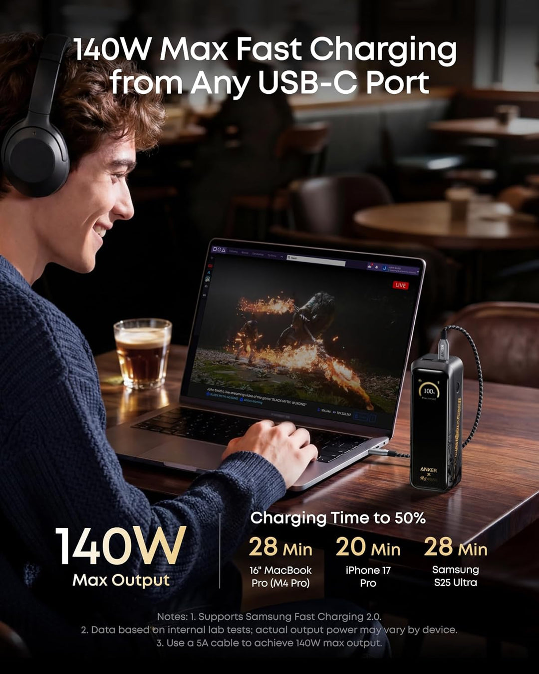 Anker Prime Power Bank Black Myth: Wukong Edition, cargador portáti...