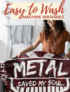 Regalos de metal pesado, regalos para los amantes del rock and roll, amantes del punk, metaleros, manta suave de 50 x 65 pulgadas